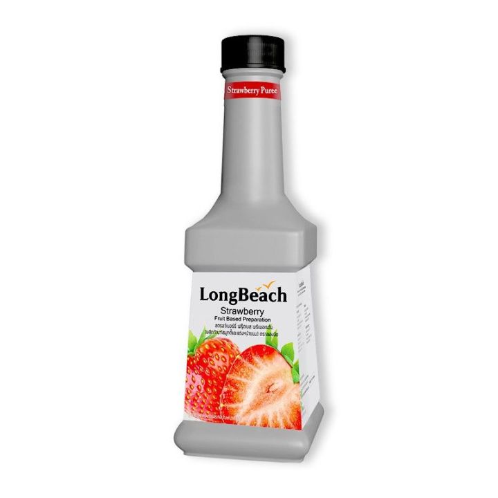 ลองบีช น้ำสตรอว์เบอร์รี่ผสมเนื้อ 900 มิลลิลิตร Longbeach strawerry 900 ml