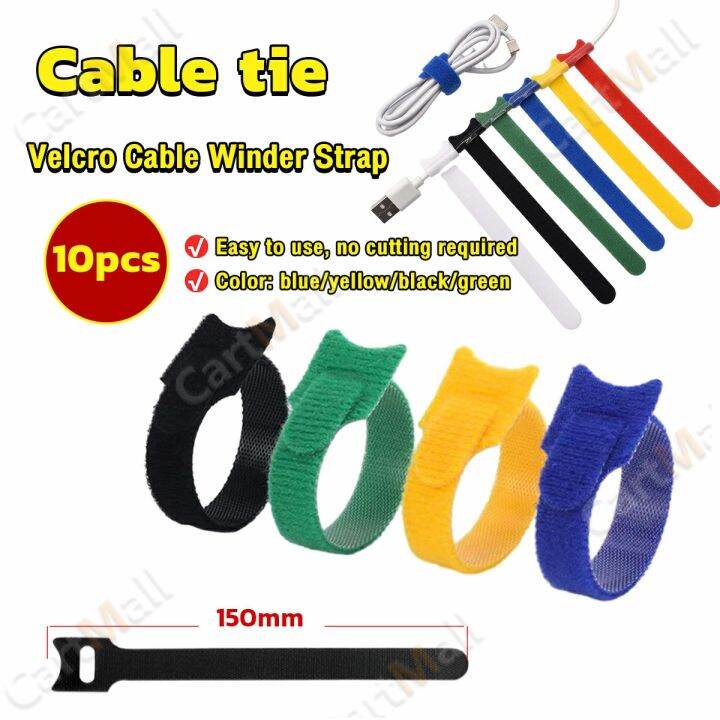 10pcs Velcro Cable Winder Strap Universal Cable Velcro Data Cable Strap