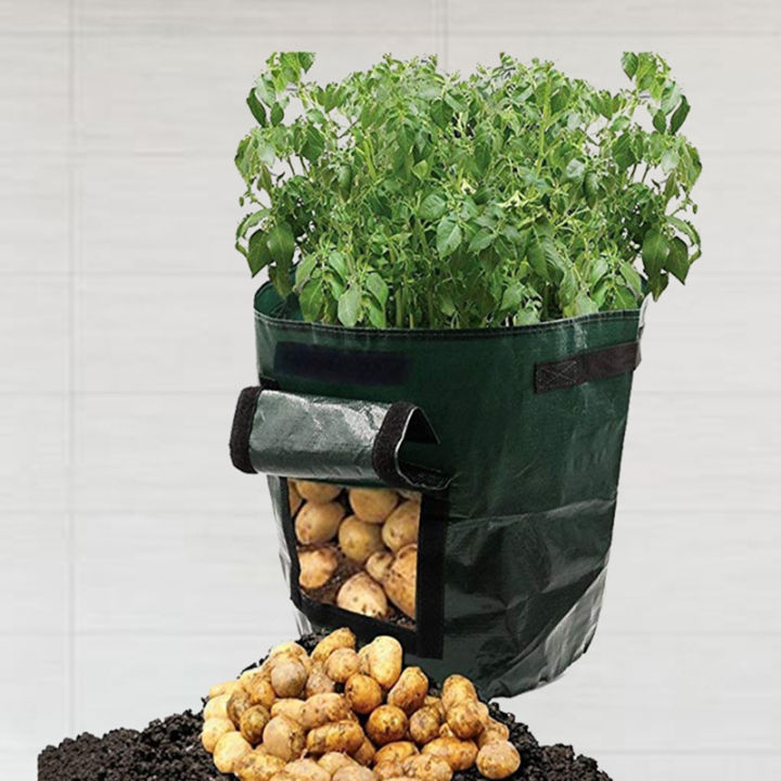 [clearance sales]Potato Grow Bags 7 Gallon / 10 Gallon 4/5 Pcs Potato Planter Bags with Flap, Size: 35*45CM