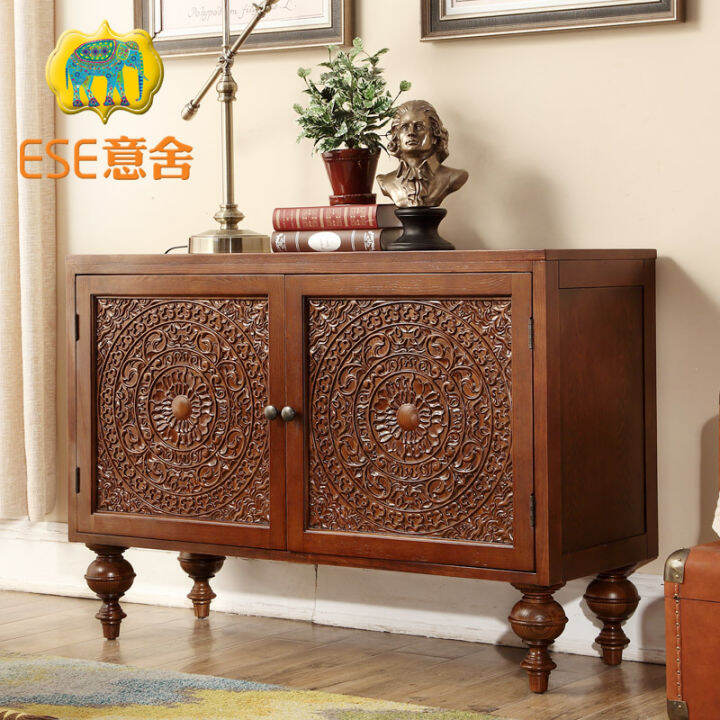 Yishe AmericanStyle Solid Wood Decorative Retro Storage