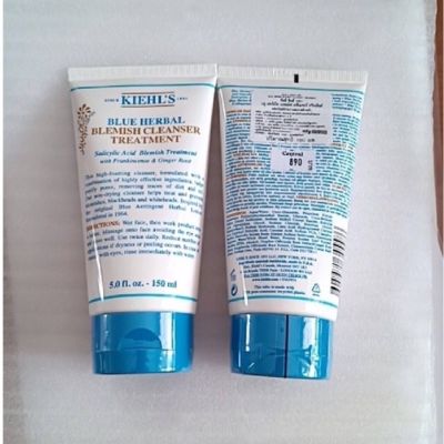 โฟมล้างหน้าคีลส์  Kiehl’s Blue Herbal Blemish Cleanser Treatment 150 ml (1  ชิ้น)