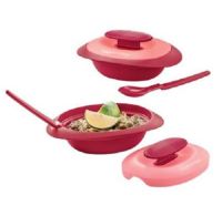 Tupperware Royal Red Sambal Dish with Spoon