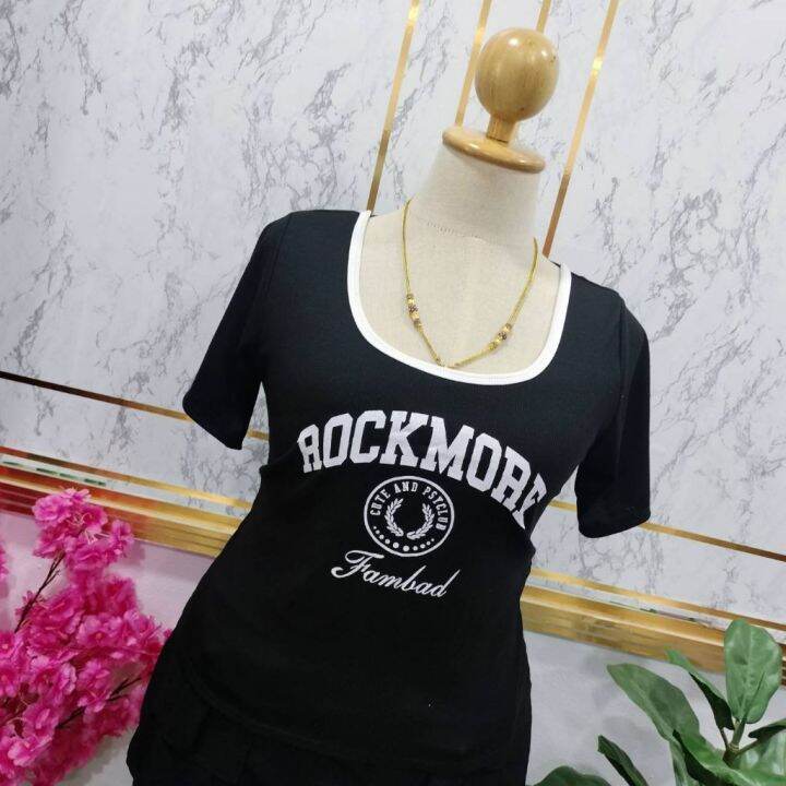 05-เสื้อสาวอวบ-พร้อมส่ง-อก36-44-ยาว23-24-สกรียลายสวย-กากบาทหลังเก๋ๆ-รุ่นrock