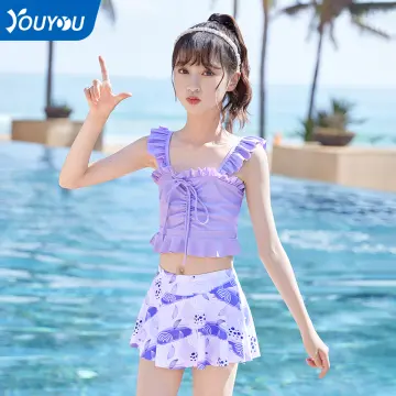 Girls bathing suit hot sale with skirt