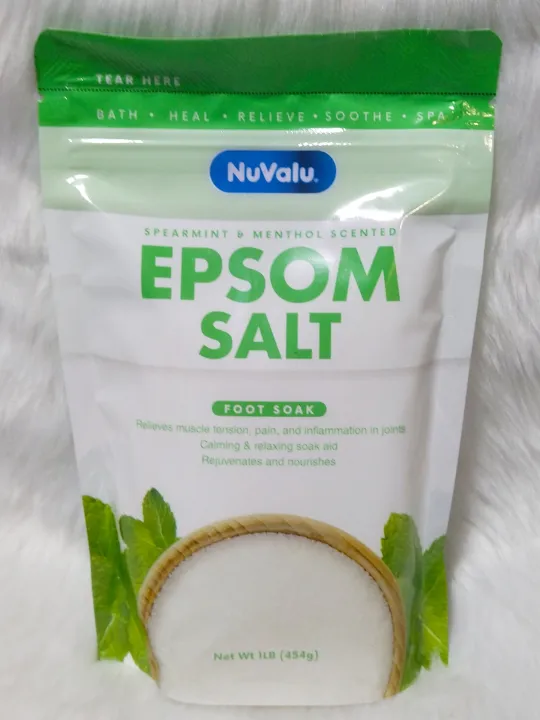 Nuvalu Epsom Salt Foot Soak Spearmint And Menthol Scented 454g Lazada Ph 5988