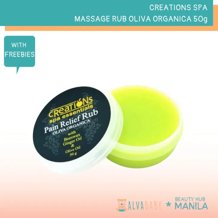 CREATION SPA Pain Relief Spa Rub Essentials 50 GRAMS OLIVA ORGANICA with FREEBIES Lazada PH