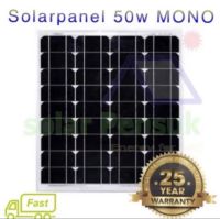 แผงโซล่าเซลล์ 50w mono รุ่นใหม่ สายเข้าหัว mc4 solar cell solar panel โซล่าเซลล์