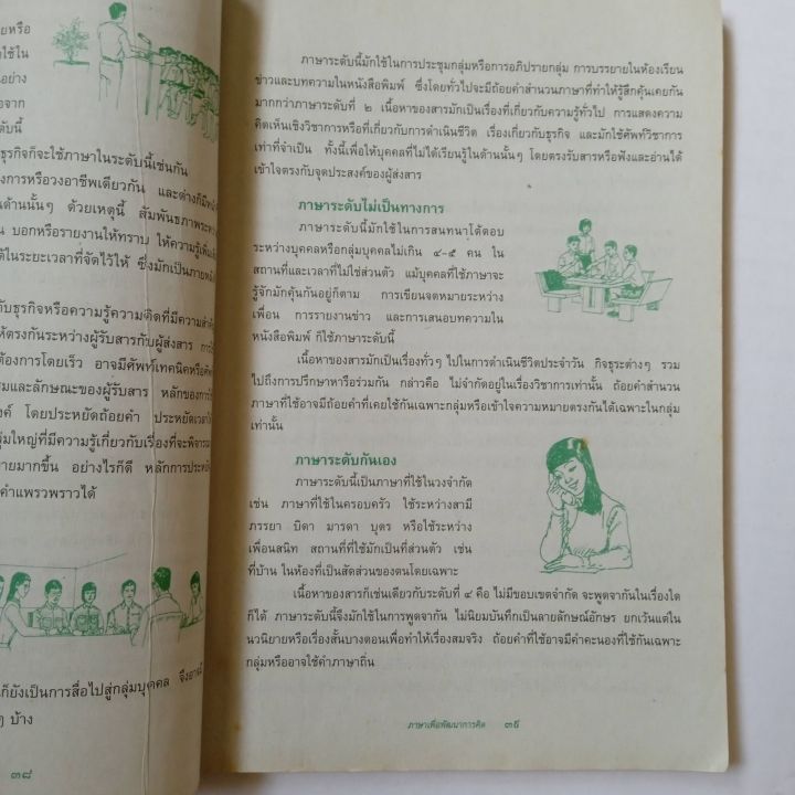 ภาษาเพื่อพัฒนาการคิด-หนังสือเรียนสาระการเรียนรู้พื้นฐาน-กลุ่มสาระการเรียนรู้ภาษาไทย-ชั้นมัธยมศึกษาปีที่-6-กระทรวงศึกษาธิการ-หนังสือเก่า-มีรอยตราปั๊ม-มีจุดเหลืองคราบเหลืองบ้าง