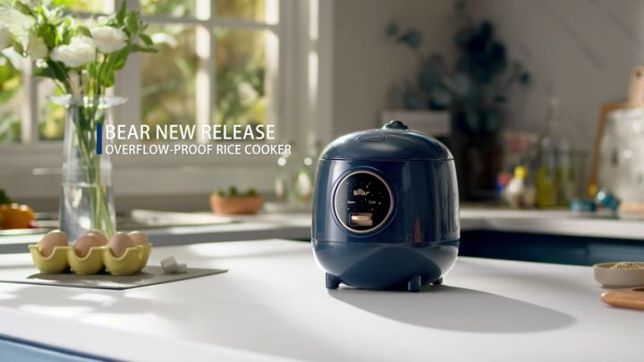 Bear Rice Cooker 2-Cups Uncooked, 1.2L Small Rice Cooker with Non-stick  Coating, BPA Free, Portable Mini Rice Cooker, One Button to Cook and Keep  Warm