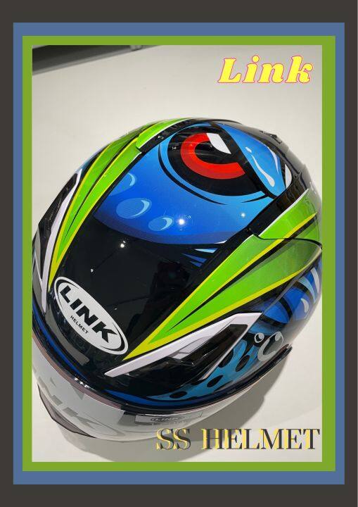 หมวกกันน็อค-link-helmet-หมวกกันน็อคเต็มใบทนทานต่อแรงกระแทก-รูปทรงโฉบเฉี่ยวดูสปอร์ต-ลวดลายสวยเท่