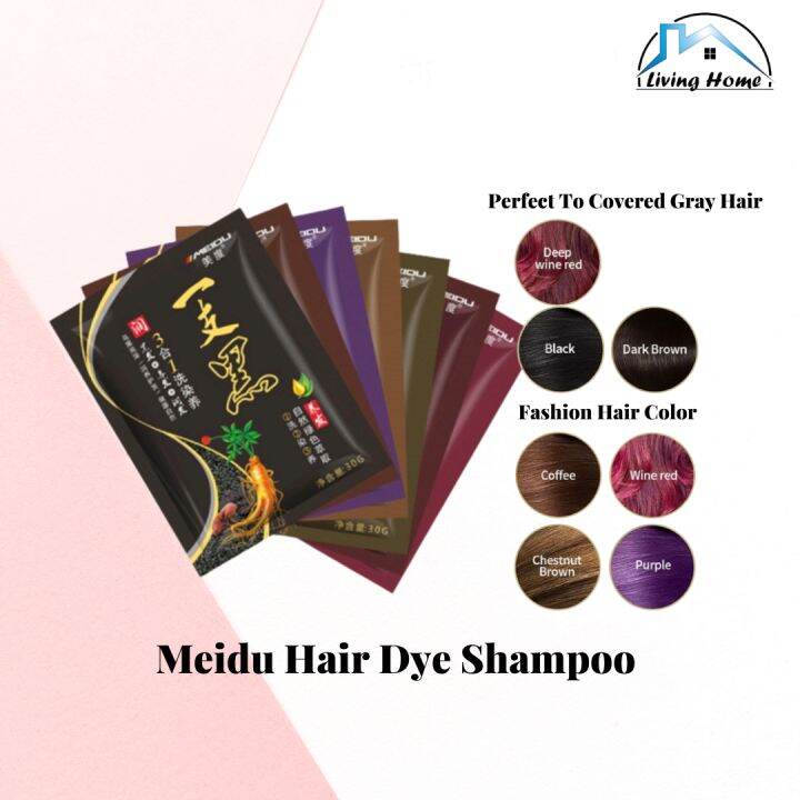 MEIDU Natural Color Hair Dye Shampoo instant hair dye shampoo