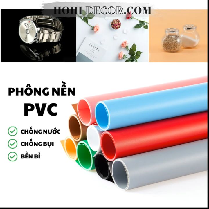 Phông nền PVC: Phông nền PVC 2024 ghi điểm với độ bền cao, khó trầy xước và rất dễ vệ sinh. Với phông nền này, bạn sẽ có những bức hình đẹp mê hồn trong mọi bối cảnh.
