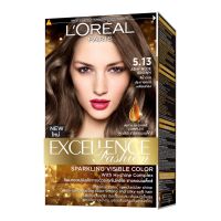 [1กล่อง] L’oreal Paris EXCELLENCE ลอรีอัล ปารีส เอ็กซ์เซลเลนซ์ แฟชั่น เบอร์ 5.13 (สีน้ำตาลประกายหม่นเหลือบทอง) ครีมย้อมผม ผลิตภัณฑ์เปลี่ยนสีผม