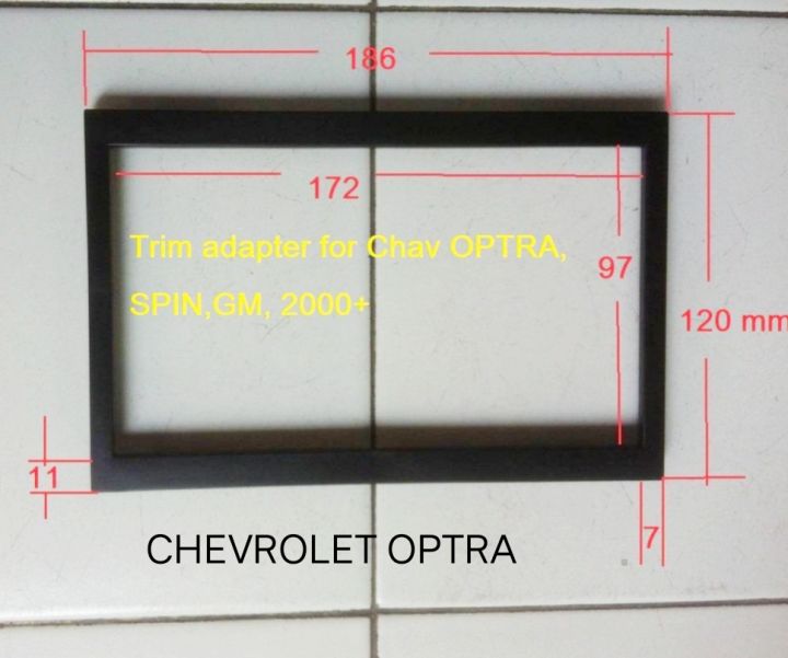 ขอบ หน้ากาก วิทยุ CHEVROLET OPTRA SPIN ONYX  ปี 2005-2013 สำหรับเปลี่ยนเครื่องเล่นทั่วไป แบบ 2DIN7"_18CM.