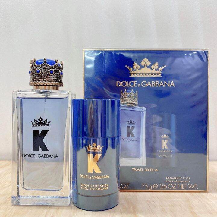 Set nước hoa Dolce & Gabbana K + Lăn khử mùi (Xách tay chính hãng) |  