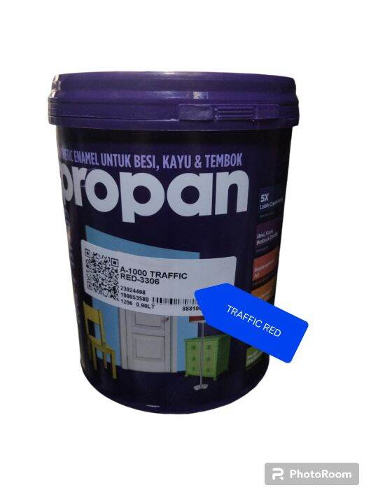 CAT PROPAN GO FAST A - 1000 TRAFFIC RED CAT KAYU -BESI - TEMBOK DENGAN