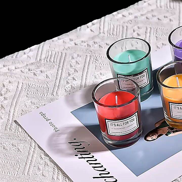 Scented Votive Candles in Glass,Soy Wax Stress Relief Gift Candles for