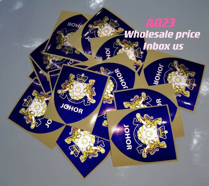 Johor logo Reflective vinyl sticker motor&car sticker (A023) Lazada