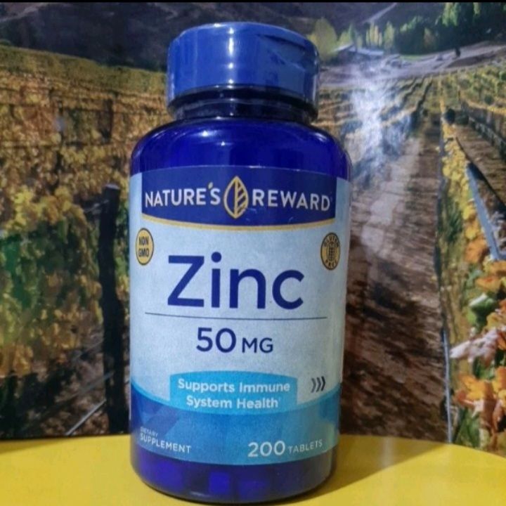 Zinc Gluconate 50mg 200 tablets EXPIRY March 2024 Nature's Reward