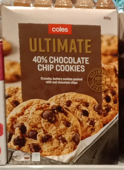Coles Ultimate Cookies 40 Chocolate Chip 400g Lazada