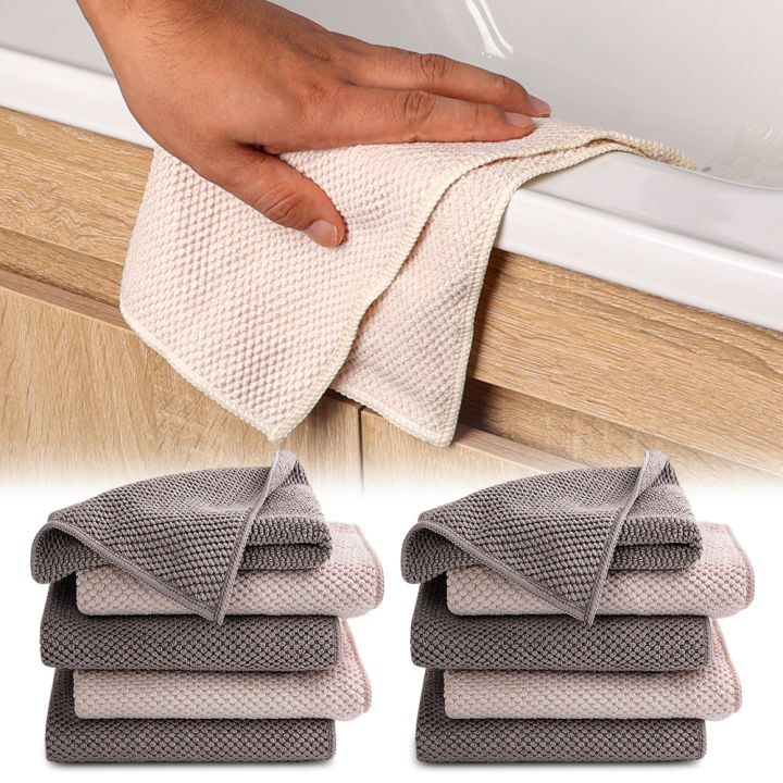3Pcs Kitchen Towels Microfiber Cloth Kitchen Bar Cleaning Cloth