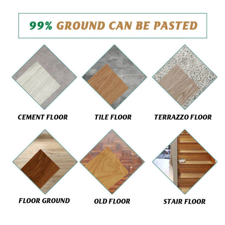 【2mm】91X15cm vinyl Wood tiles for floor Grain Floor Stickers Modern ...