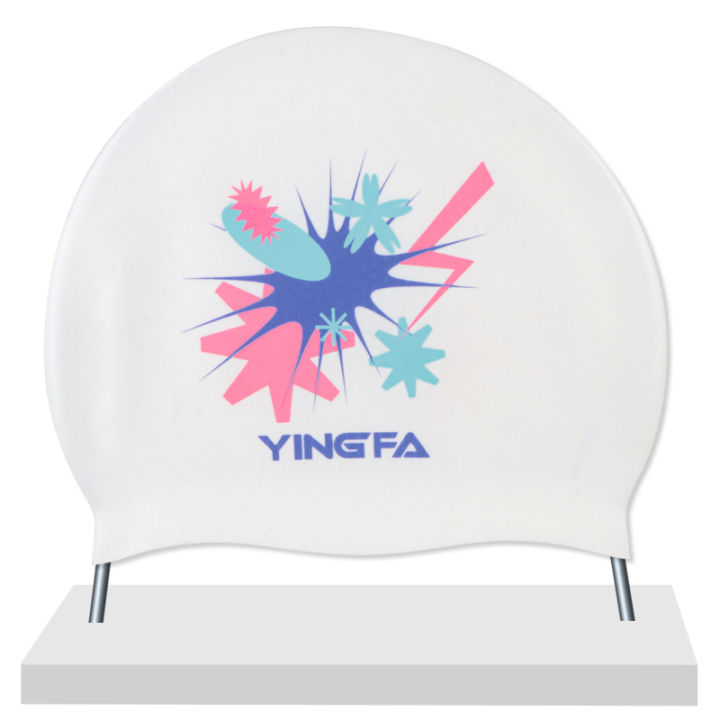 yingfa-หมวกว่ายน้ำซิลิโคนหมวกว่ายน้ำกันลื่นแบบเม็ดๆในหมวกพิมพ์ลายสุดเท่มีเอกลักษณ์กันน้ำไร้รอยยับ