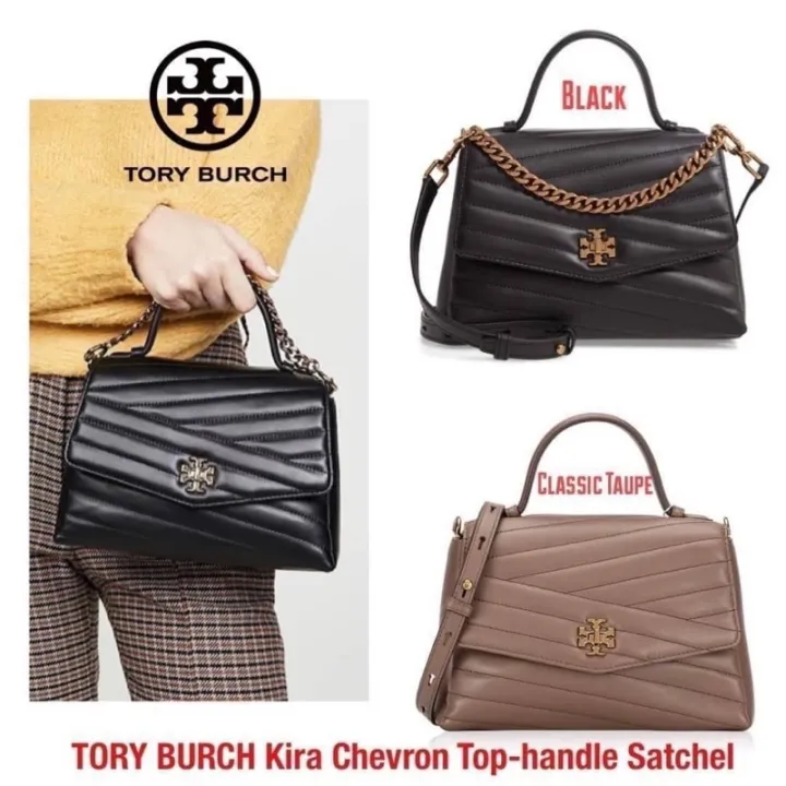 TORY BURCH Kira Chevron Tophandle Satchel Lazada.co.th