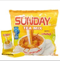 Sunday tea mix 3 in 1 ชาห่อสีเหลือง รสชาติกลมกล่อม  ชานม ชาพม่า ชาสำเร็จรูป 3 in 1 (30ซอง)