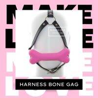 Makelove | harness bone gag - Puppy play bone gag หน้ากากหนังลายกระดูก วัสดุซิลิโคน - head harness