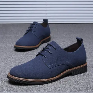 Mens leather and sale suede shoes