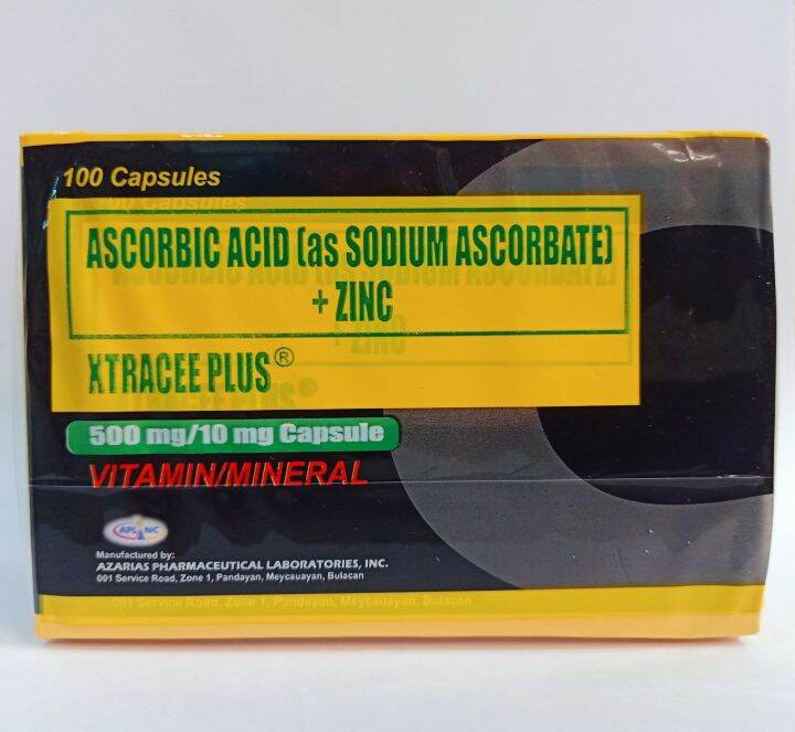 Sodium Ascorbate + Zinc Sulfate 562.50mg/27.5mg capsule Xtracee Plus