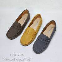 รองเท้าหุ้มส้นหนังชามัวร์สไตล์ลอฟเฟอร์ สวยมีสไตล์ใส่สบาย no.FD8724 by here_shoe_shop