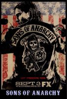 โปสเตอร์วงดนตรี วินเทจ Sons Of Anarchy