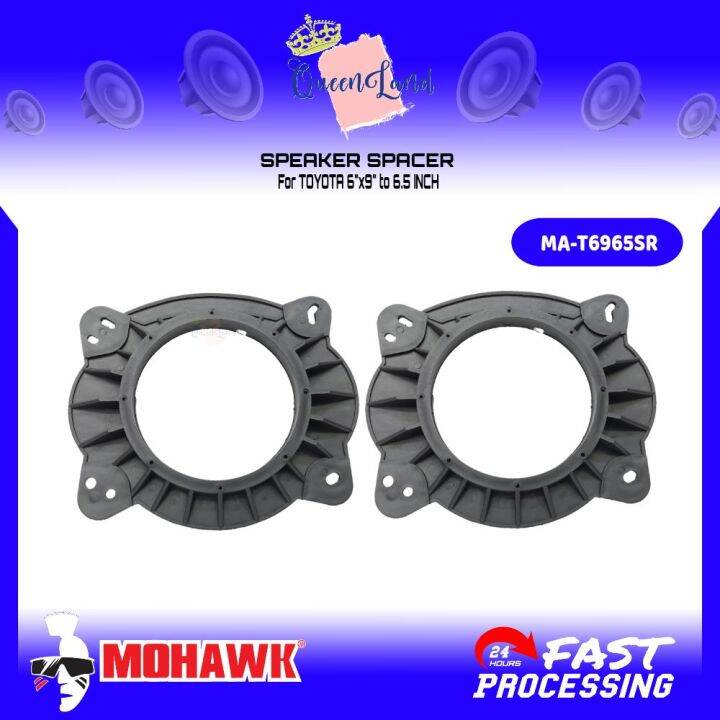 MACHSWON Auto 2-delige universele luidspreker spacer montageringadapter voor 6x9 luidspreker, plastic, 46 mm dikte, zwart hol