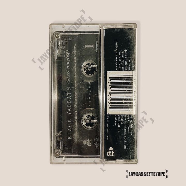 เทปเพลง-เทปคาสเซ็ท-cassette-tape-black-sabbath-อัลบั้ม-cross-purposes