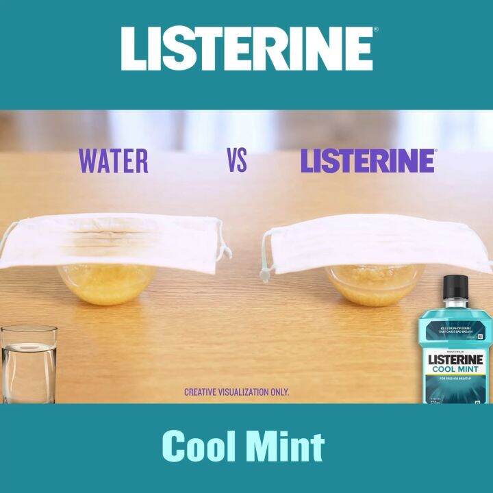 Listerine Cool Mint Mouthwash 750ml For Oral Care, Fresh Breath, Kill