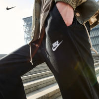 Nike ไนกี้กางเกงถักขายาวผู้ชายอย่างเป็นทางการกางเกงกีฬาฤดูร้อนผ้าฝ้ายแท้มีเอกลักษณ์นุ่มสบาย bv2767