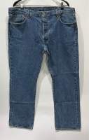 กางเกงยีนส์(มือสองแท้?%) Levis 501  เอวป้าย 40” เอววัดจริง 42” MADE IN MEXICO (รหัสC45) ยาวทั้งตัว 41.5” ยาวจากเป้าถึงปลายขา 29.5” ปลายขากว้าง 9” *** สนใจสอ