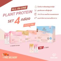 SOULSIS Plant Protein โปรตีนจากพืช โปร 4 กล่อง Chocolate , Berry , Coffee , Vanilla ก่อน/หลังออกกำลังกาย ทดแทนมื้ออาหาร สร้างกล้ามเนื้อ