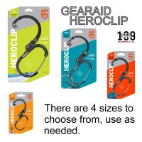 คาราบิเนอร์พร้อมตัวขอแขวน Gearaid ของแท้ รุ่น HEROCLIP ใช้งานสะดวกมีให้เลือกใช้งานหลายขนาด