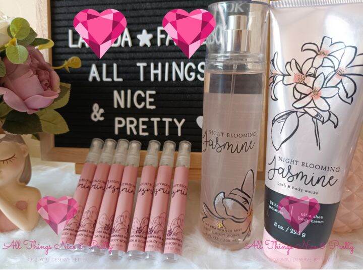 Night Blooming Jasmine Bath & Body Works in Travel Sizes Decant Takal