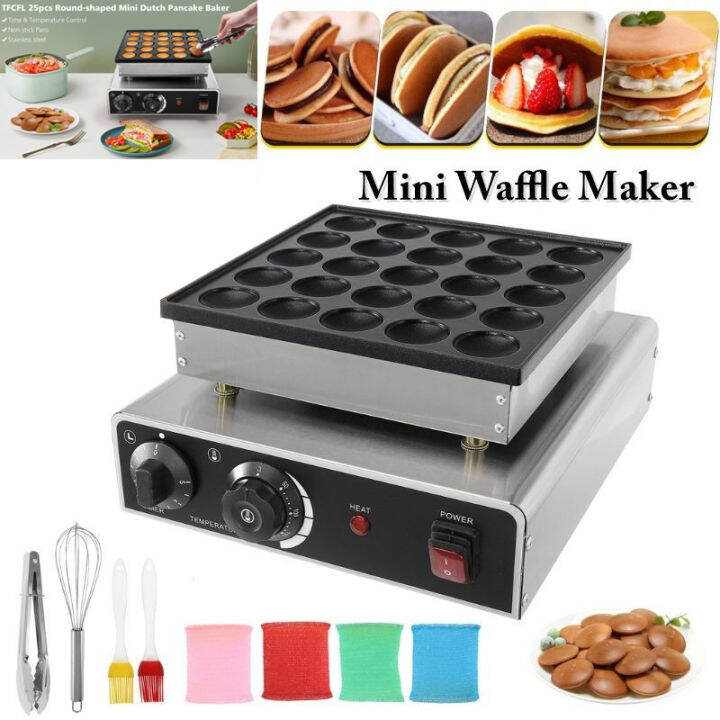 Mini Dutch Pancake Baker Maker, Electric Nonstick 25Holes 1.8Inch Mini