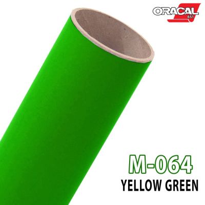 Oracal 651 M064 สติ๊กเกอร์ด้านสีเขียวเหลือง ติดรถยนต์ (กดเลือกขนาด)