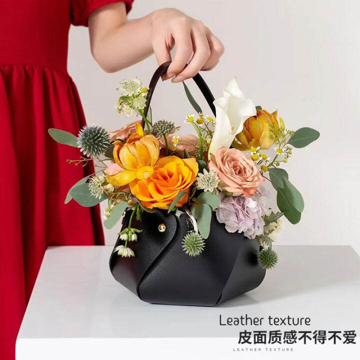 520 Valentine's Day Chanel Leather Flower Basket Flower Box Gift Box Black Flower Arrangement Flower Box DIY Floral Material | Lazada 520 Valentine'S Day Chanel Leather Flower Basket Flower Box Gift Box Black Flower Arrangement Flower Box Diy Floral Material | Lazada