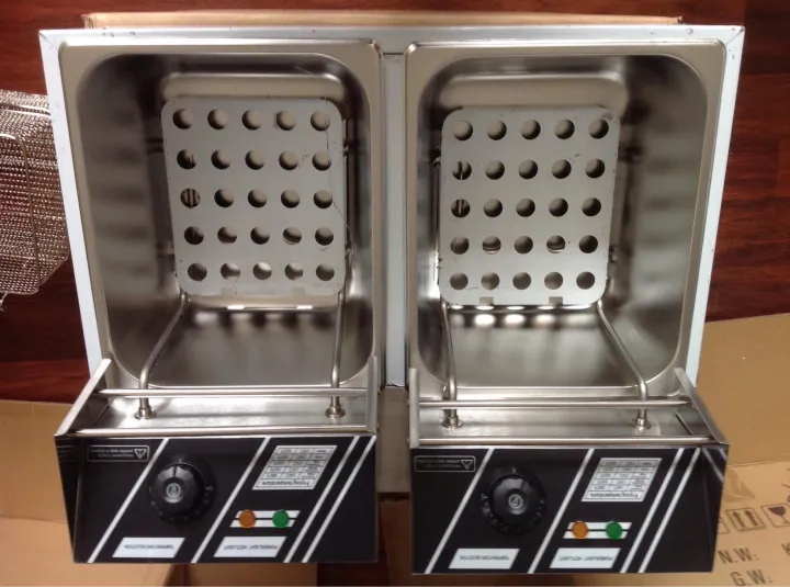 Electric Double Deep Fryer 6Liters x 2 tubs 6Lx2 tubs Commercial Use