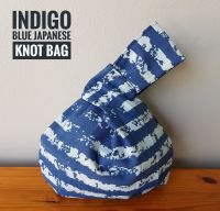 JAPANESE KNOT BAG INDIGO BLUE ถุงผ้าสไตล์ญี่ปุ่น สีน้าเงิน