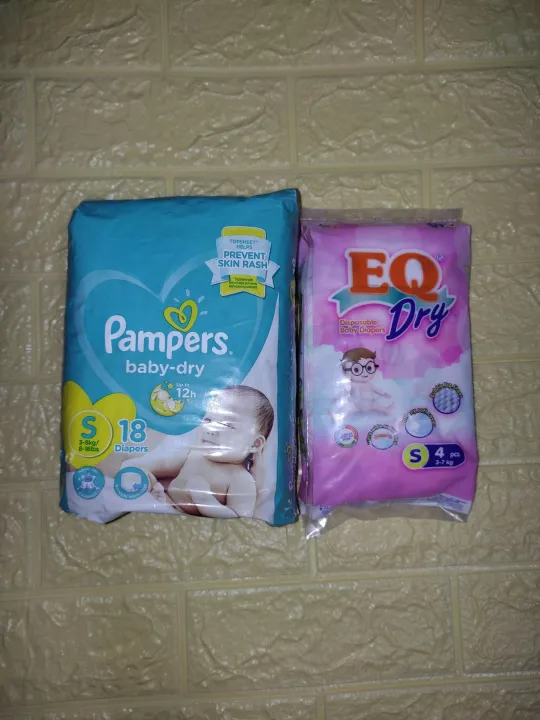 Pampers small baby dry tape bundles with EQ dry small Lazada PH