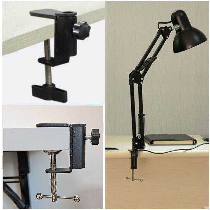 Masely Black CClamp Desk Light Clamp Mount Holder Cantilever Bracket