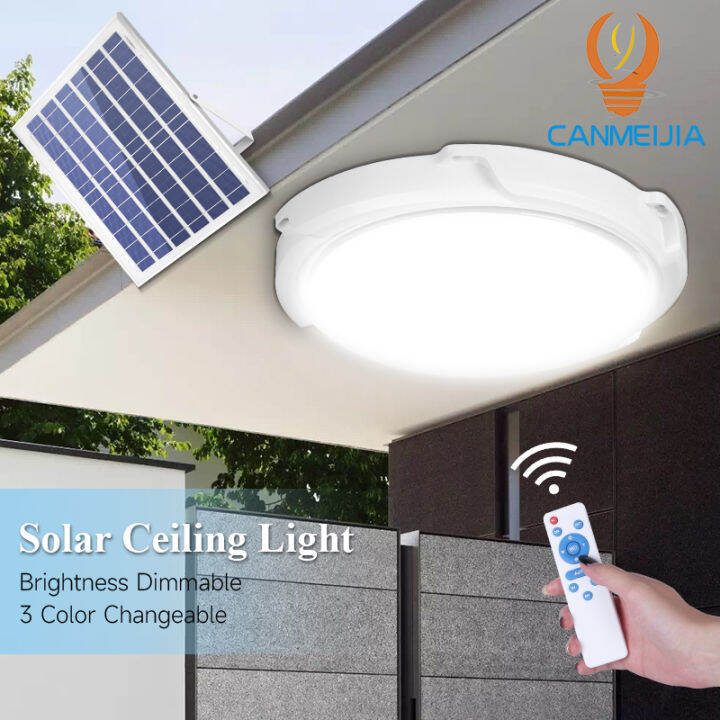 CANMEIJIA 60W 100W 200W 500W LED Solar Ceiling Light with Remote ...